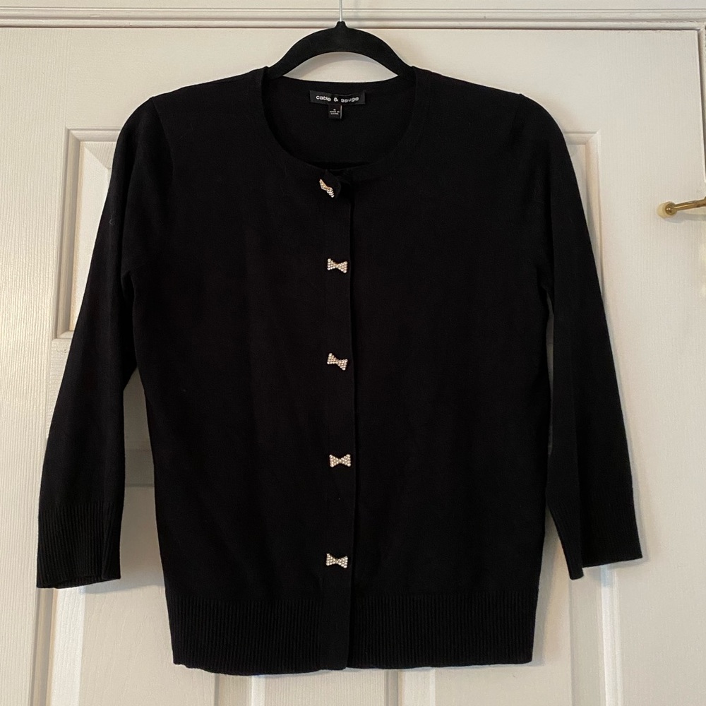 Black cardigan